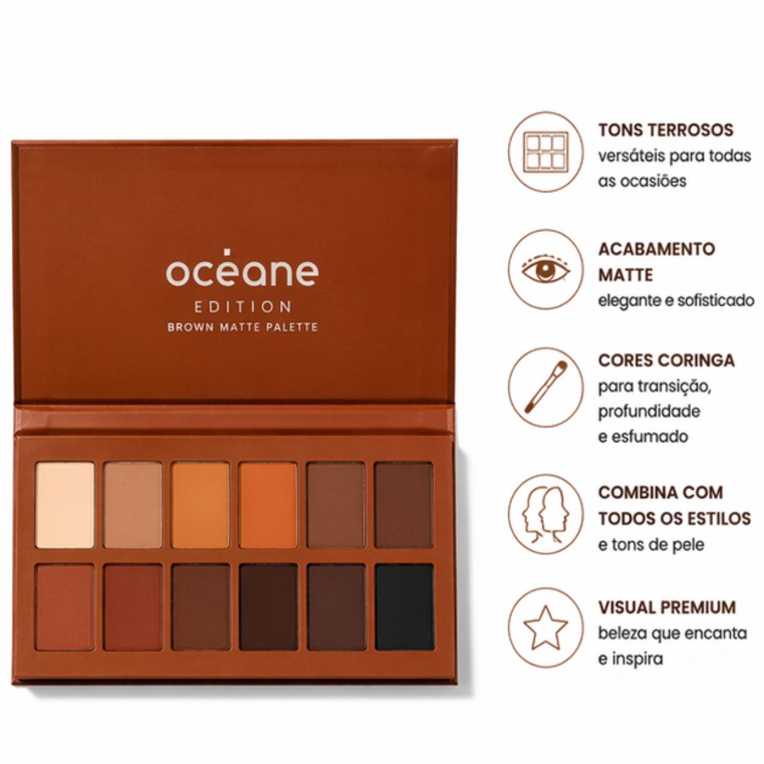 Brown Matte Palette: Océane